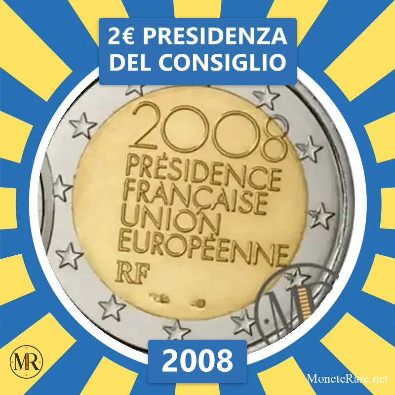 France 2€ Presidency of the Council 2008 (coin photo)