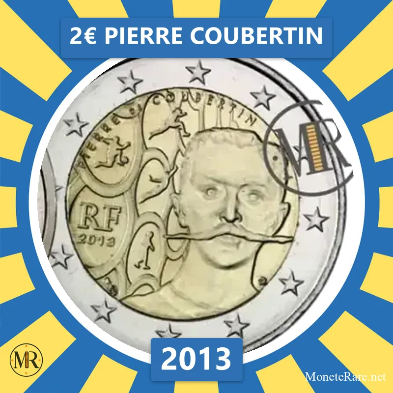 France 2€ Pierre Coubertin 2013 (coin photo)