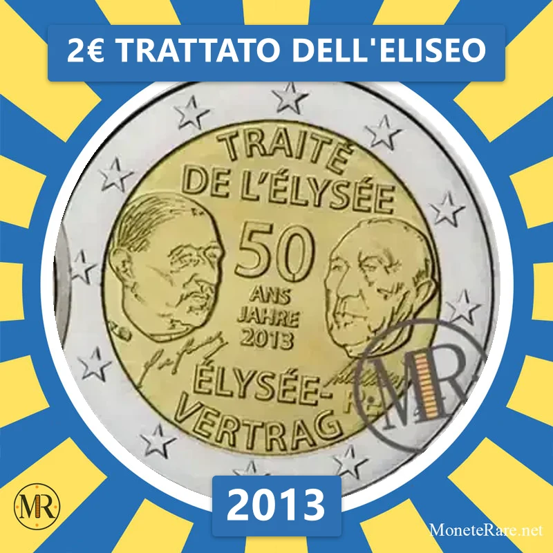 France 2€ Treaty of the Élysée 2013 (coin photo)
