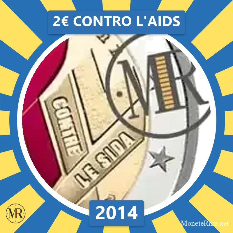 France 2€ Against AIDS 2014 (coin photo)