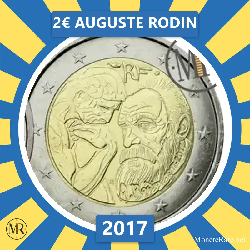 France 2€ Auguste Rodin 2017 (coin photo)