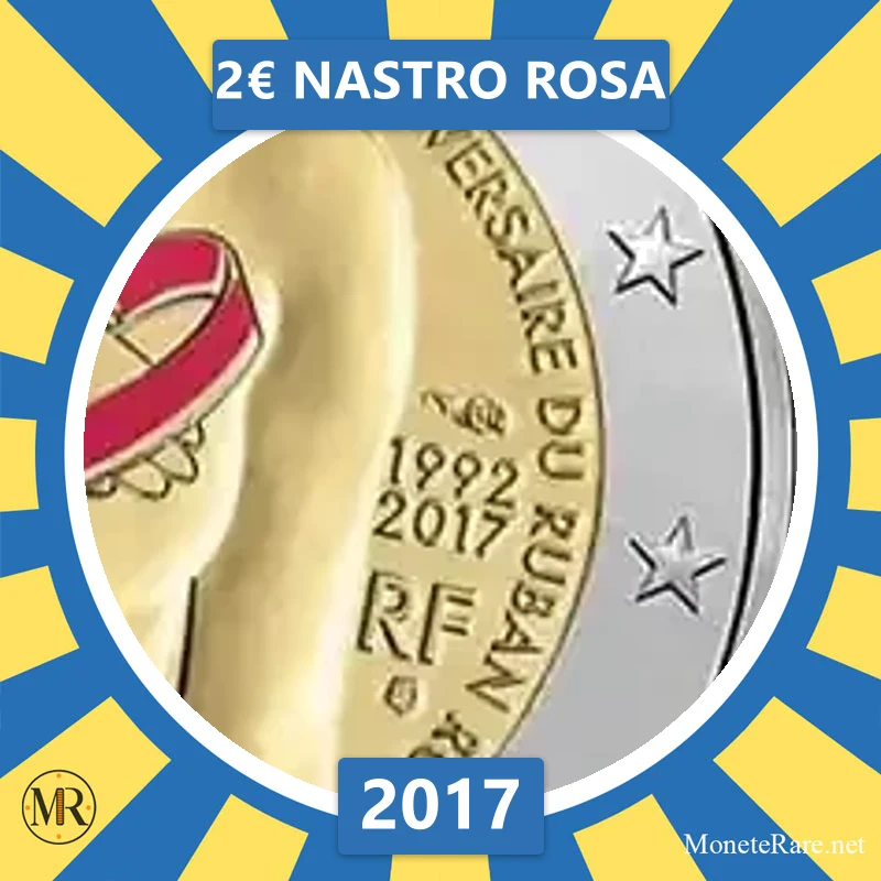 France 2€ Nastro Rosa 2017 (coin photo)