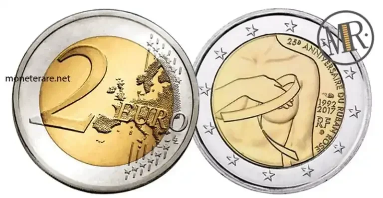French Commemorative 2 Euro 2017 - Pink Ribbon