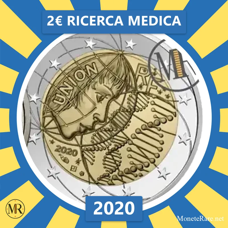 France 2€ Medical Research 2020 (coin photo)