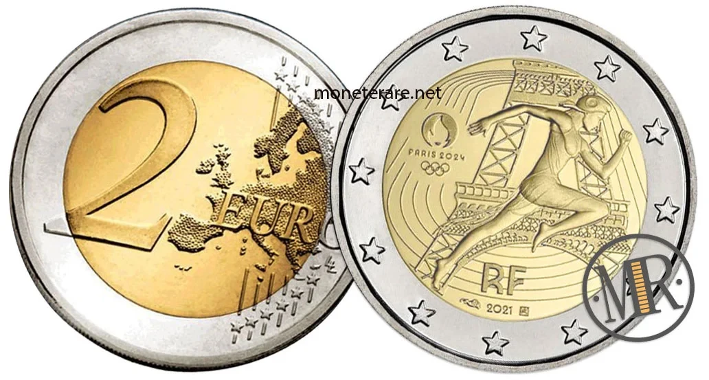2 Euro Commemorative France 2021 XXXIII Olympic Games Paris 2024