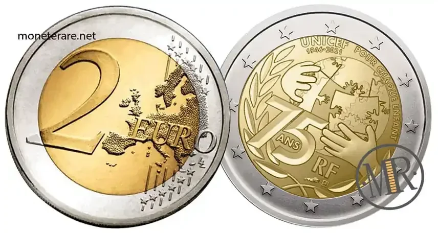 2 Euro Commemorative France 2021 UNICEF