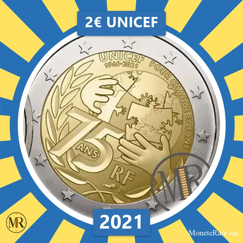 France 2€ UNICEF 2021 (coin photo)