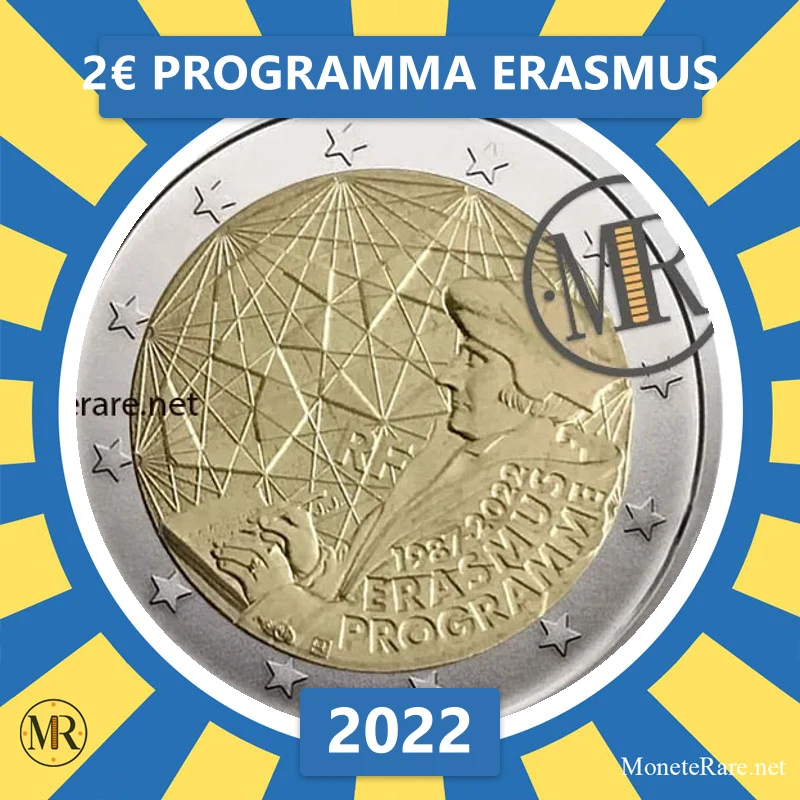 France 2€ Erasmus Program 2022 (coin photo)