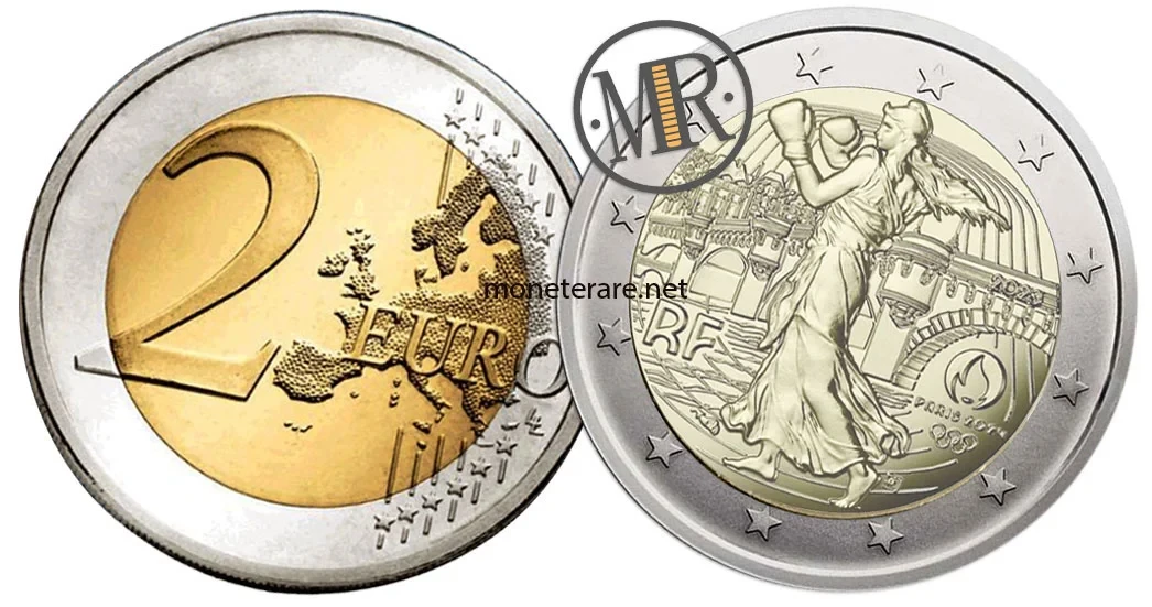 2 Euro Commemorative France 2023 XXXIII Olympic Games Paris 2024