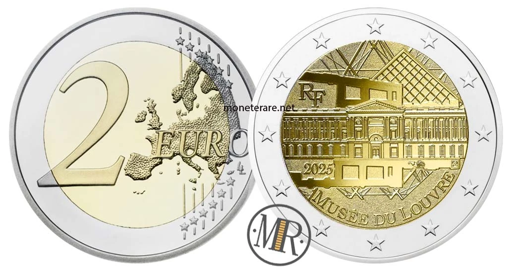 France €2 commemorative 2025 – Louvre Museum in Paris
