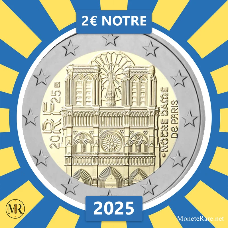 France 2€ Notre 2025 (coin photo)