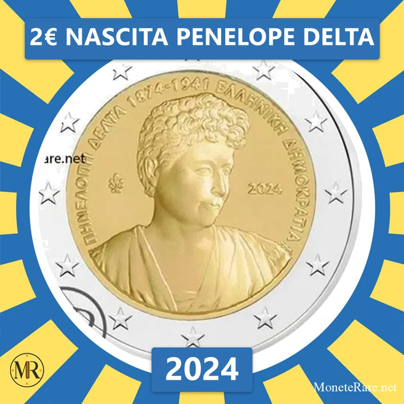 Greece 2€ Birth of Penelope Delta 2024 (coin photo)