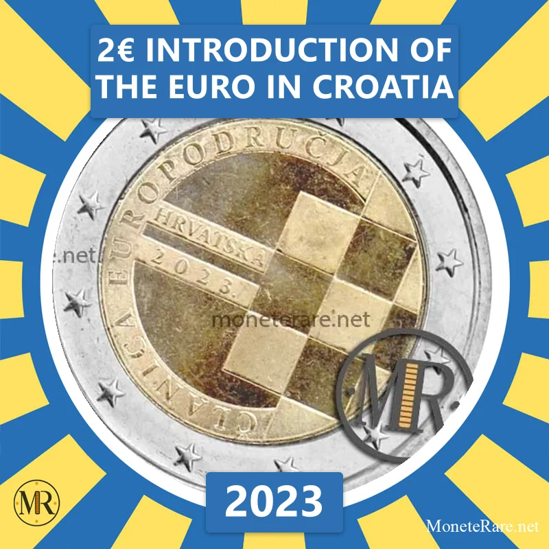 Croatia 2€ Introduction of the Euro in Croatia 2023 (coin photo)