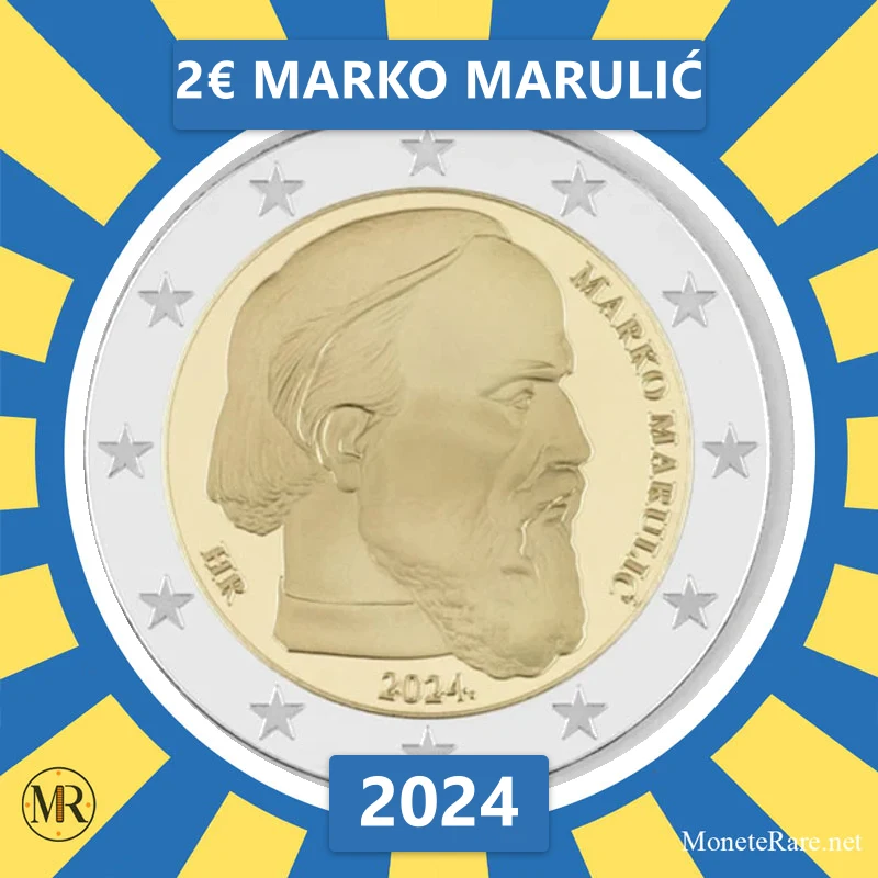 Croatia 2€ Marko Marulić 2024 (coin photo)