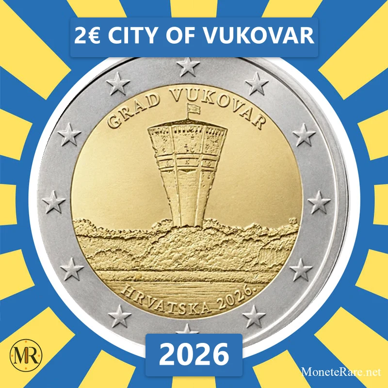 Croatia 2€ City of Vukovar 2026 (coin photo)