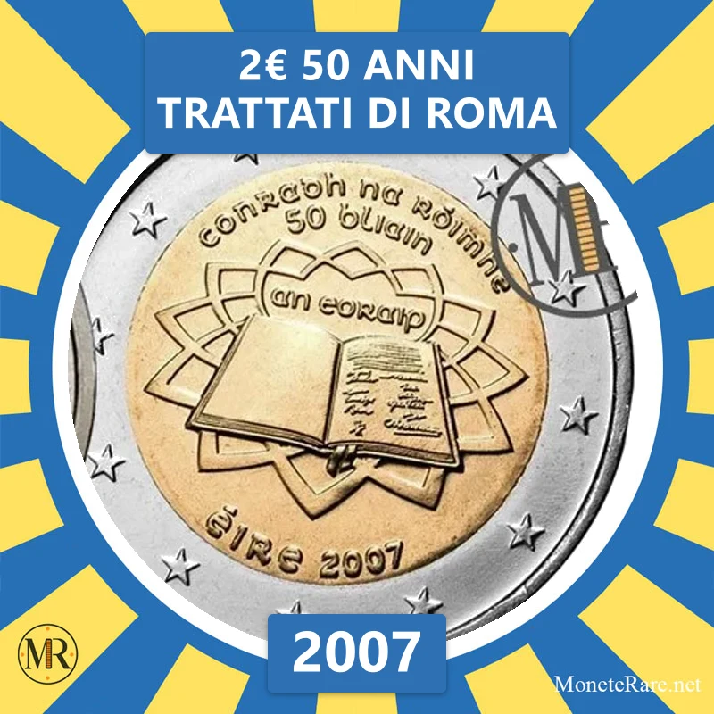 Ireland 2€ 50 Years of the Treaties of Rome 2007 (coin photo)