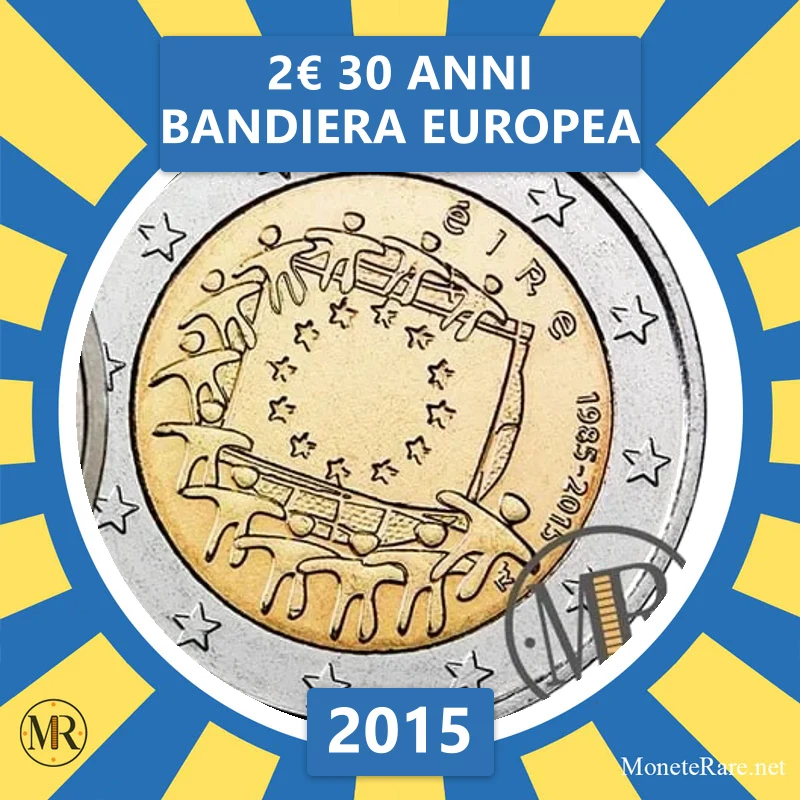 Ireland 2€ 30 Years of the European Flag 2015 (coin photo)