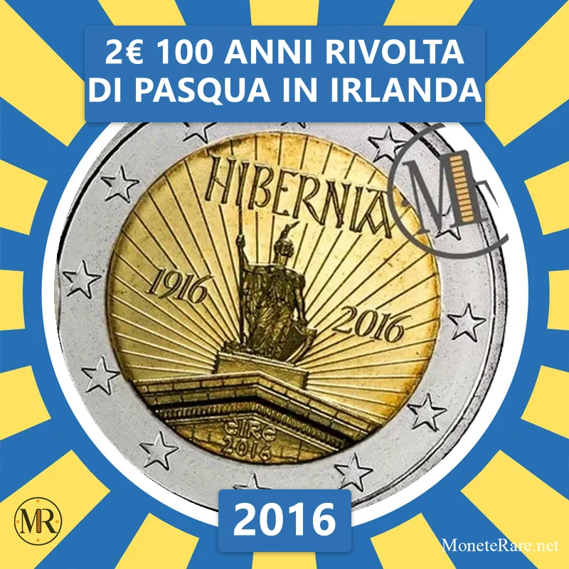 Ireland 2€ 100 Years of the Easter Rising in Ireland 2016 (coin photo)