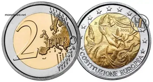 2 euro italy 2005 anniversary of the signing of the European Constitution
