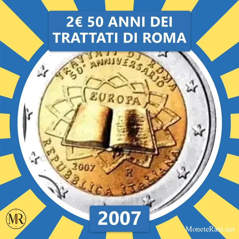 Italy 2€ 50 Years of the Treaties of Rome 2007 Italy 2€ 50 Years of the Treaties of Rome 2007 (coin photo)