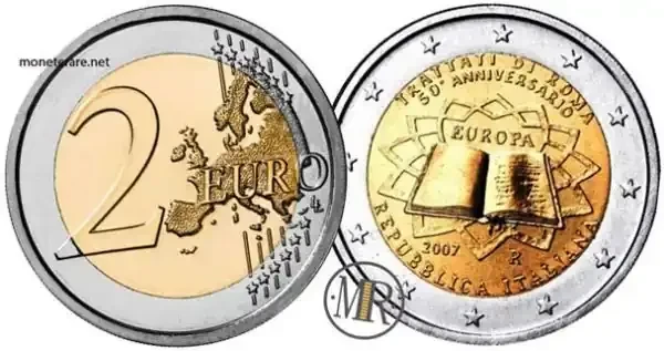 2 Euro Commemorative Italy 2007 50th Anniversary of the Treaties of Rome