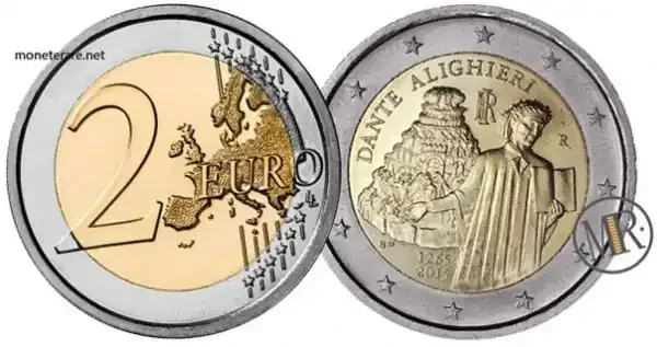 2 Euro Commemorative Italian 2015 Dante Alighieri