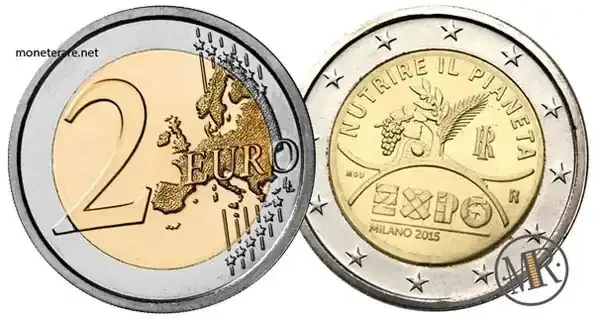 2 Euro Commemorative Italy 2015 Expo Milano