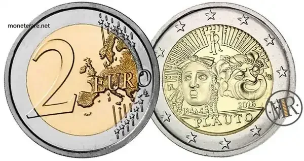 2 Euro Commemorative Italian 2016 Titus Maccius Plautus