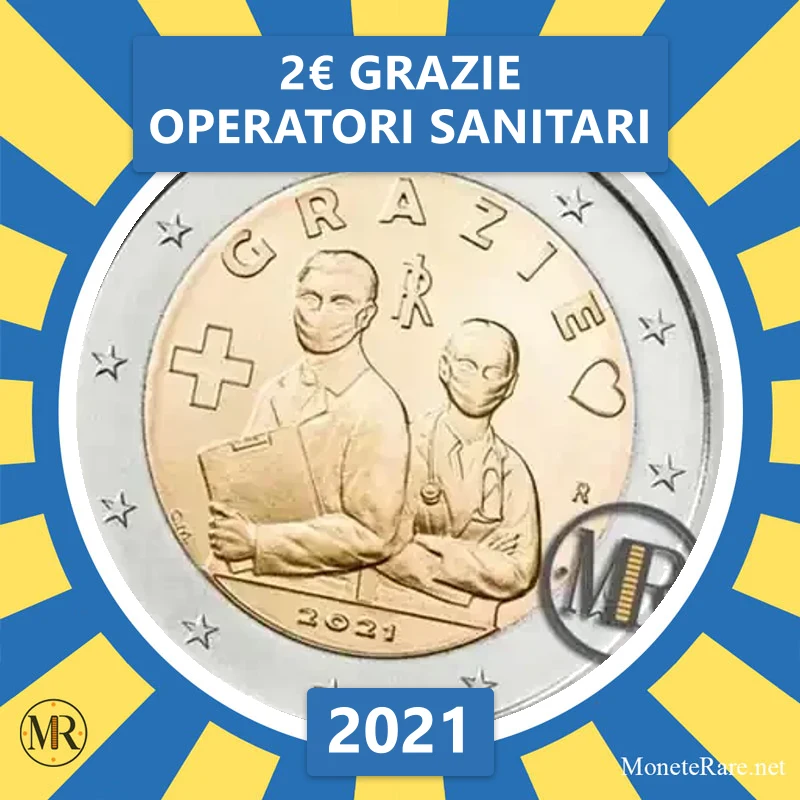 Italy 2€ GRAZIE Operatori Sanitari 2021 (coin photo)