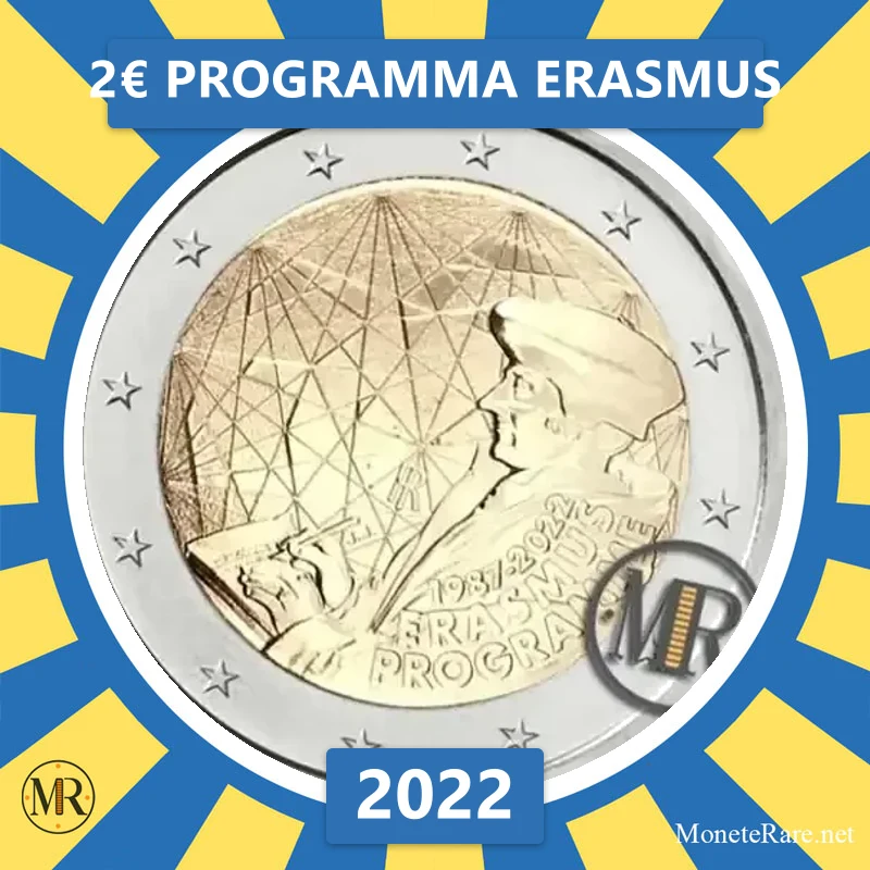 Italy 2€ Erasmus Program 2022 (coin photo)