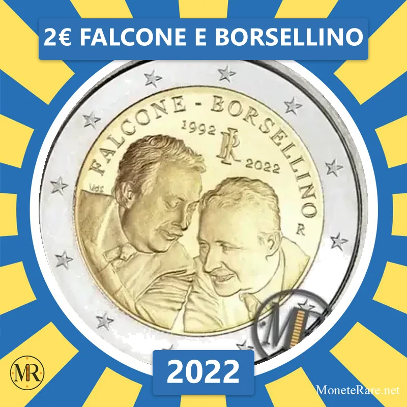 Italy 2€ Falcone e Borsellino 2022 (coin photo)