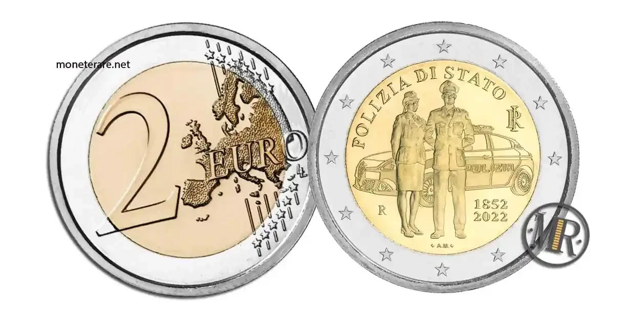 2 Euro Commemorative Italy 2022 State Police