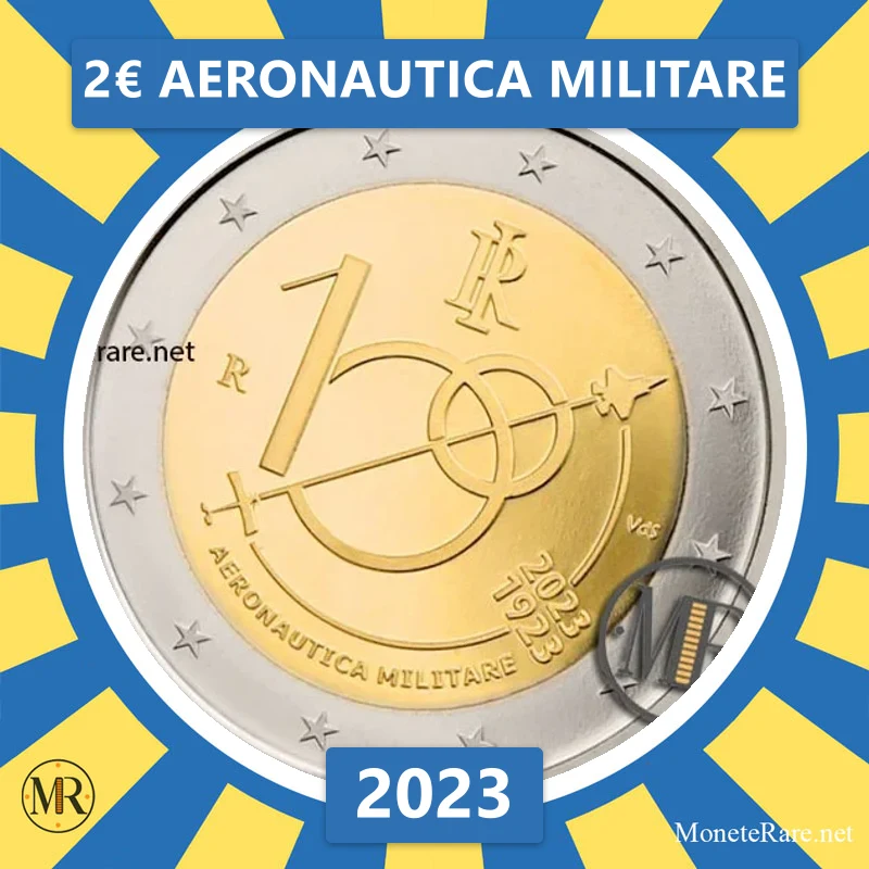 Italy 2€ Air Force 2023 (coin photo)