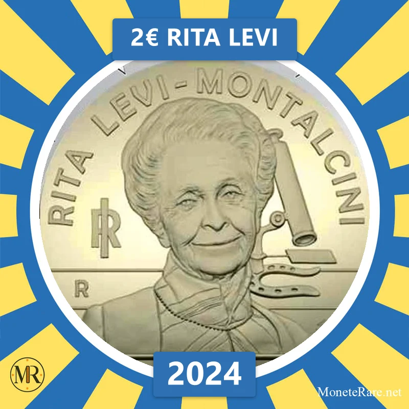 Italy 2€ Rita Levi 2024 (coin photo)