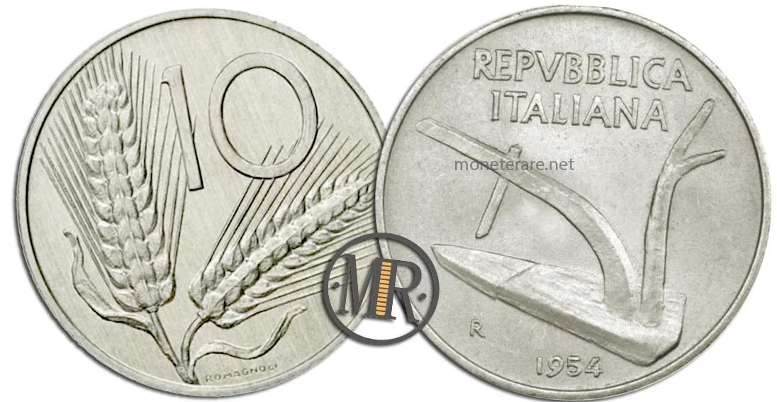 1954 10 Lire Coin Value, Description, and Rarity of the 10 Lire Spiga 1954 10 Lire Coin Value, Description, and Rarity