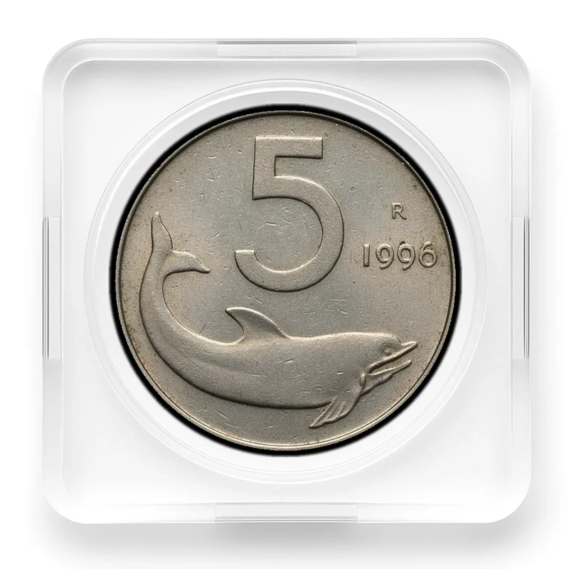 1969 5 lire Dolphin reverse, series type photo