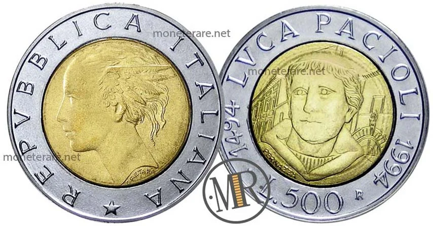 1994 500 Lire Luca Pacioli