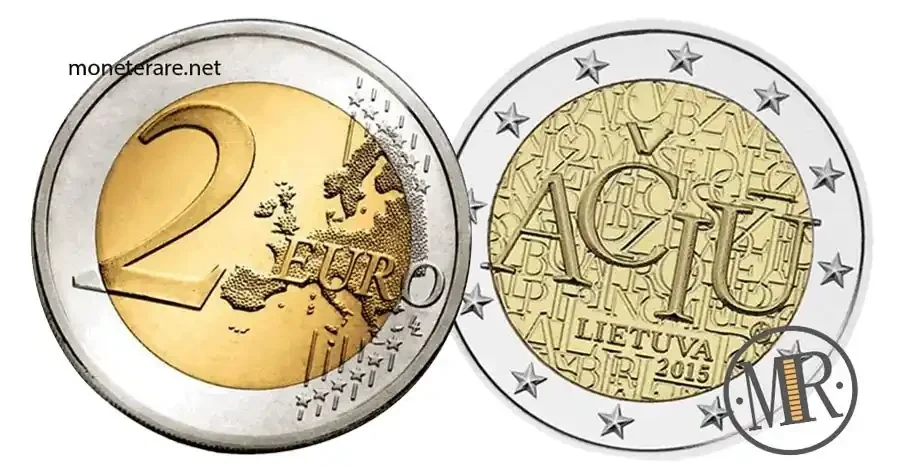 2 Euro Commemorative Lithuania 2015 Lithuanian Language
