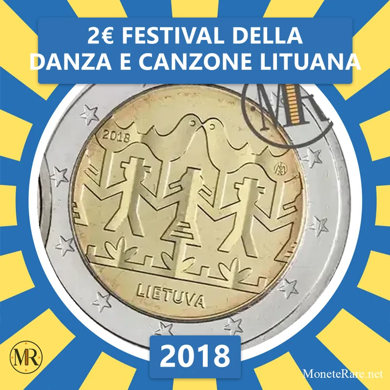 Lithuania 2€ Lithuanian Dance and Song Festival 2018 (coin photo)