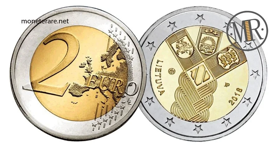 2 Euro Commemorative Lithuania 2018 Baltic States