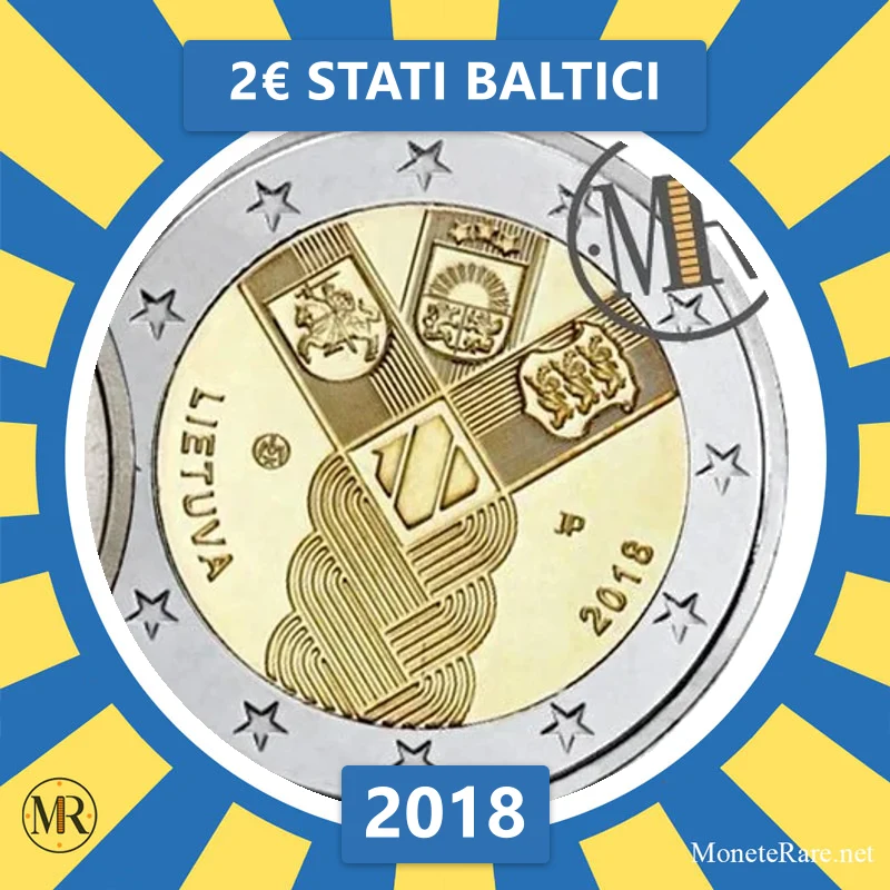 Lithuania 2€ Stati Baltici 2018 (coin photo)