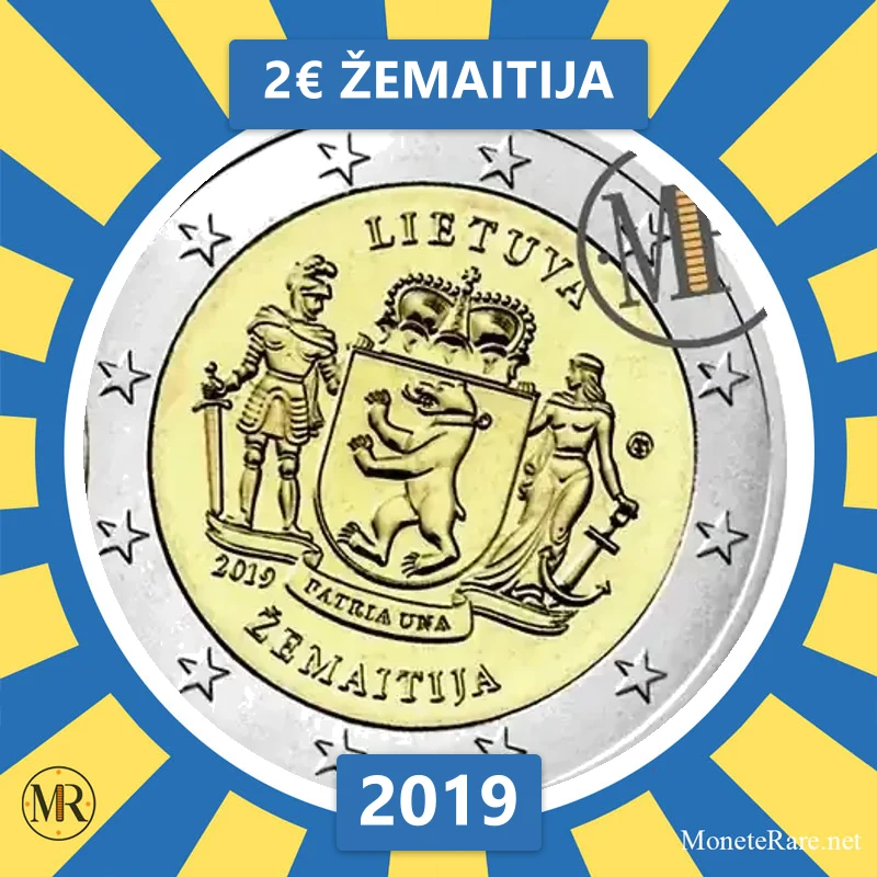 Lithuania 2€ Žemaitija 2019 (coin photo)