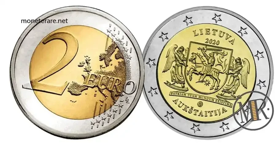 2 Euro Commemorative Lithuania 2020 Aukštaitija