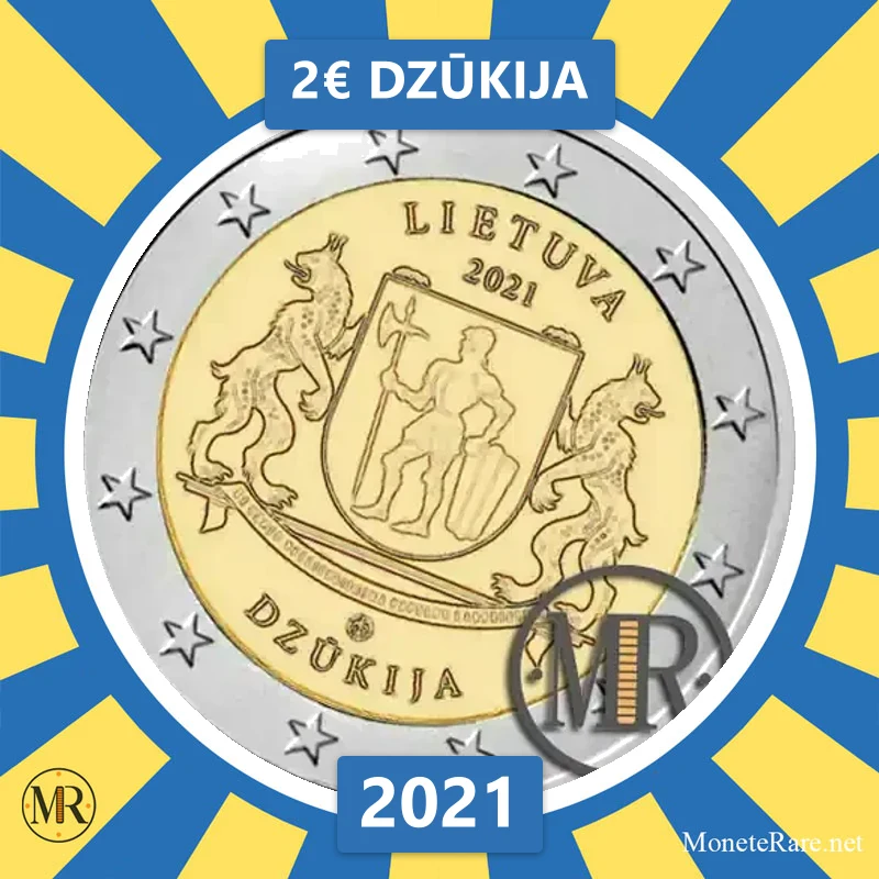 Lithuania 2€ Dzūkija 2021 (coin photo)
