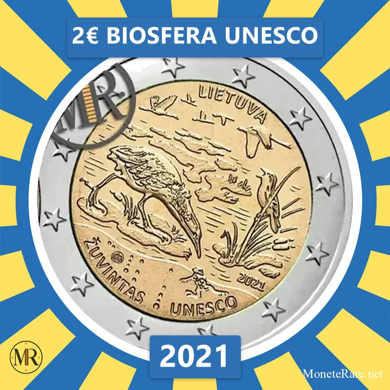 Lithuania 2€ Biosfera UNESCO 2021 (coin photo)