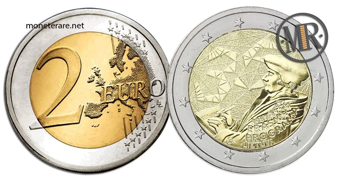 2 Euro Commemorative Lithuania 2022 Erasmus Program