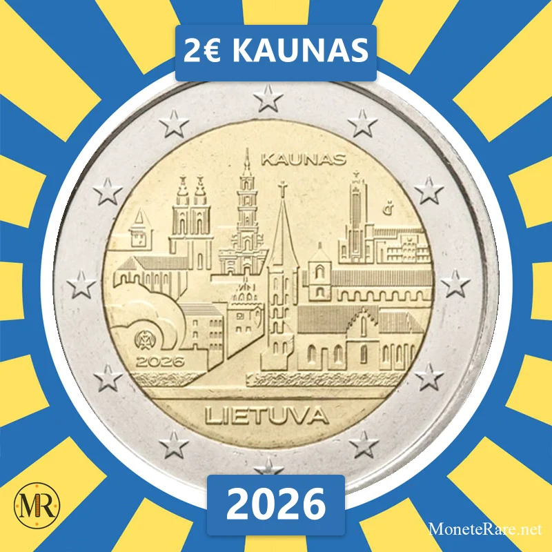 Lithuania 2€ Kaunas 2026 (coin photo)