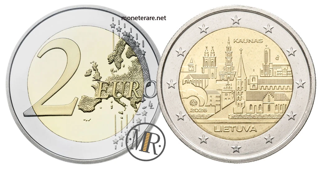 Lithuania €2 commemorative 2026 – Kaunas