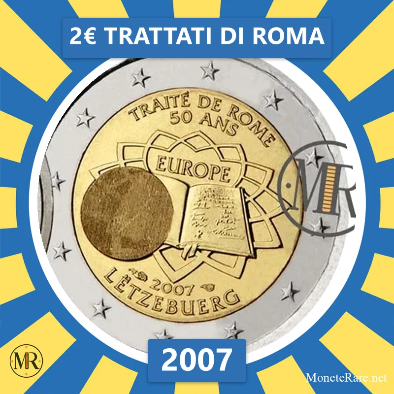 Luxembourg 2€ Treaties of Rome 2007 (coin photo)