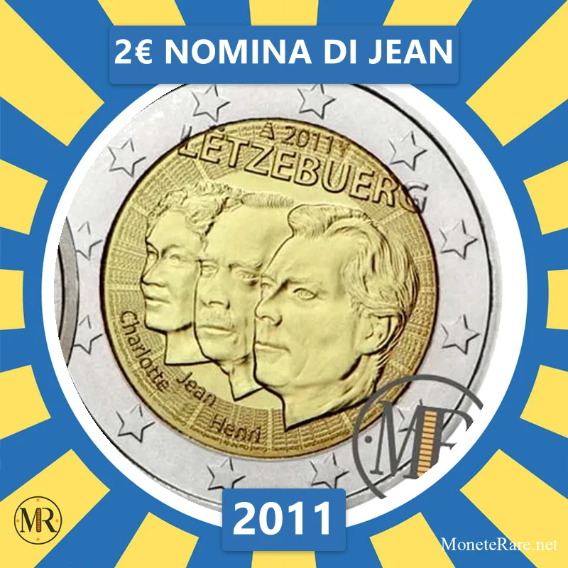 Luxembourg 2€ Nomina di Jean 2011 (coin photo)